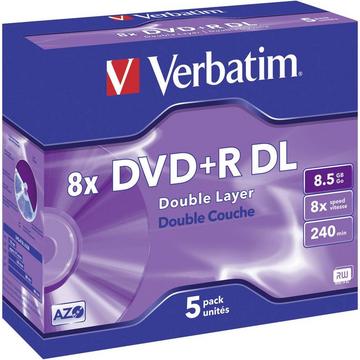 Verbatim 43541 DVD+R DL vergine 8.5 GB 5 pz. Jewel case
