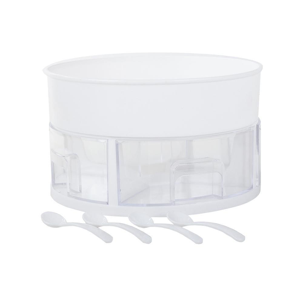 Image of Rotierende Gewürzaufbewahrung mit Löffeln - Weiß Rotierende Gewürzaufbewahrung mit Löffeln - Weiß
