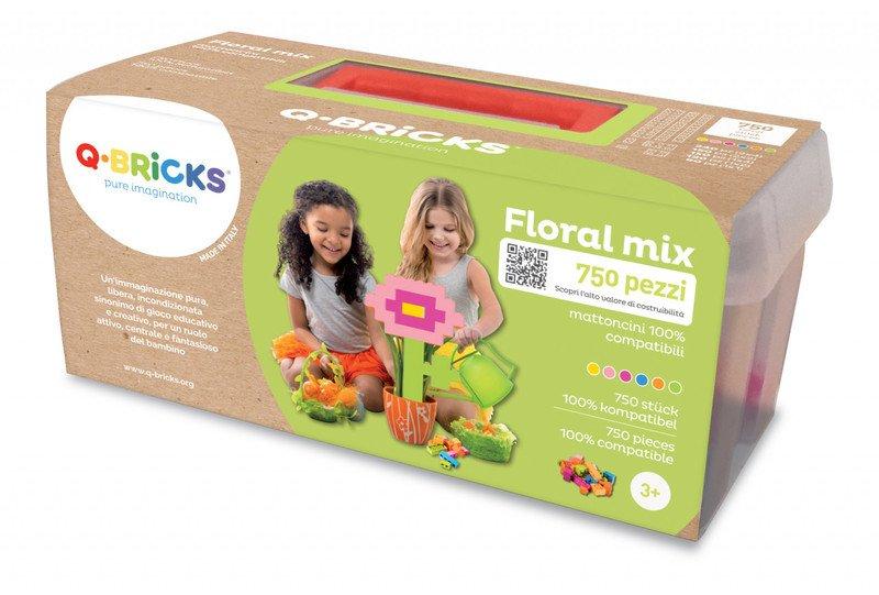 Q-BRICKS  Baustein Box Floral mix 