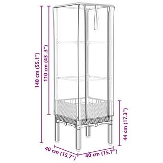 VidaXL Jardinière surélevée polypropylène  