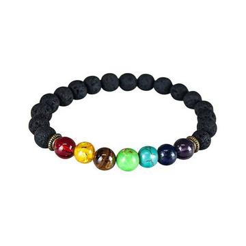 Chakra-Armband mit Messingdetails