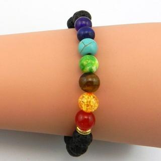 eStore  Chakra-Armband mit Messingdetails 