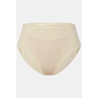 Ulla Popken  Culotte midi, jersey bord-côte, empiècement en dentelle 