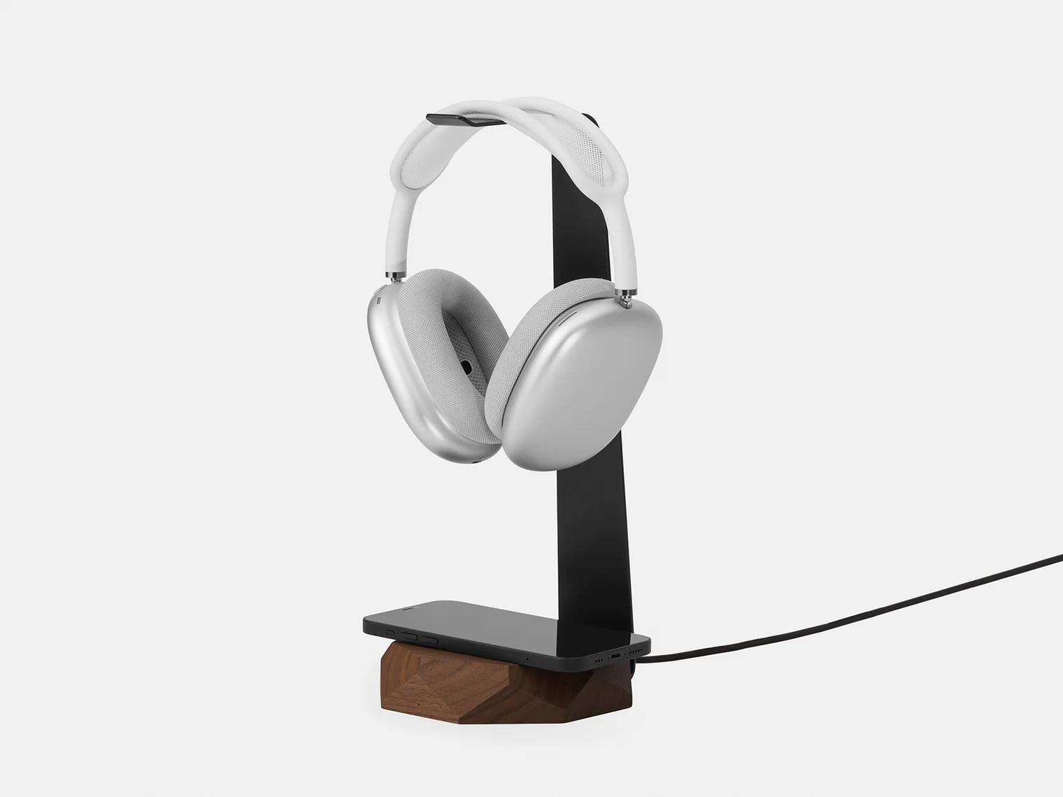 Oakywood  2in1 Headphones Stand - Kopfhörerständer mit kabellosem Handy-Ladegerät 