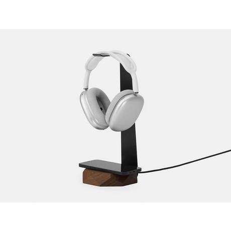 Oakywood  2in1 Headphones Stand - Support d'écouteurs avec chargeur de téléphone portable sans fil 