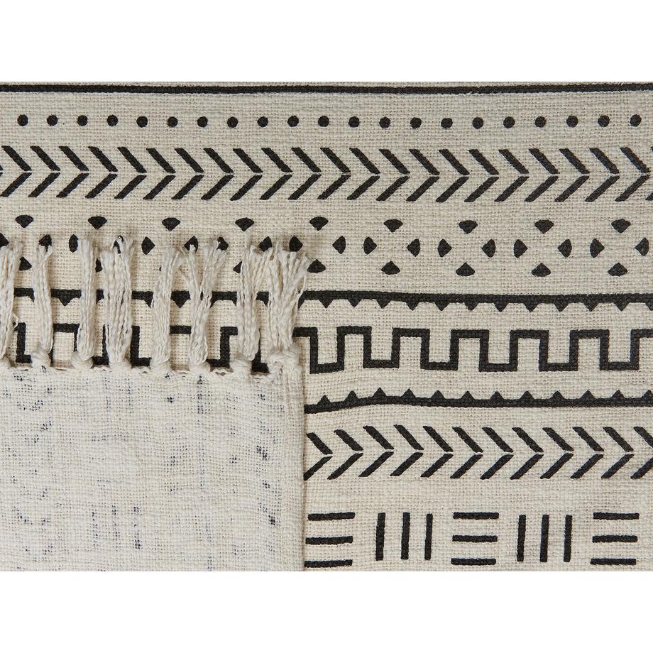 Beliani Panvel Couverture en Coton Rustique  