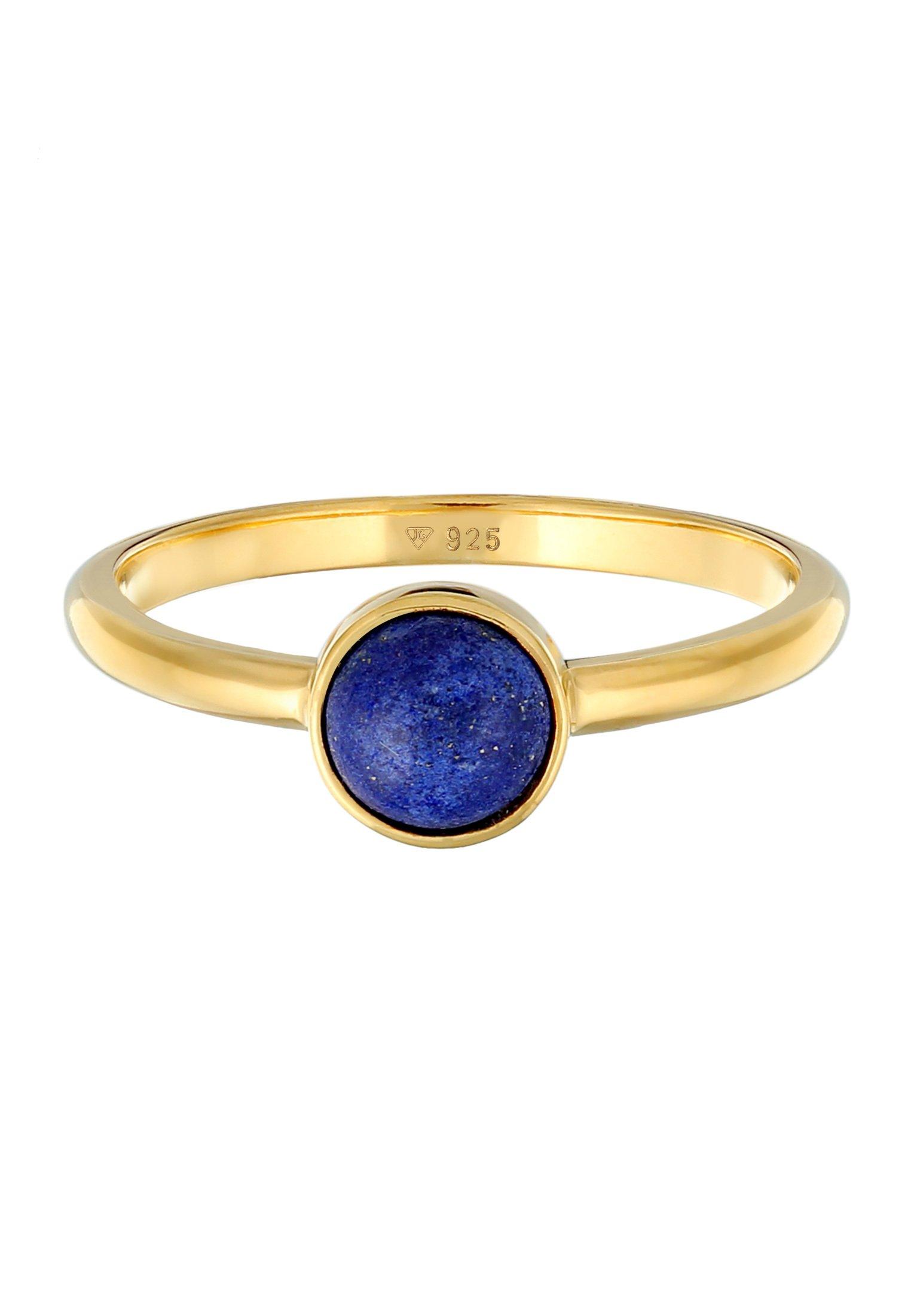 Elli  Ring Lapis Lazuli Edelstein Solitär 925 Silber 