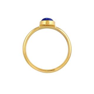 Elli  Ring Lapis Lazuli Edelstein Solitär 925 Silber 