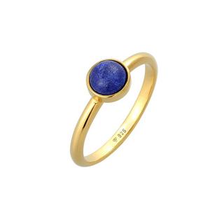 Elli  Ring Lapis Lazuli Edelstein Solitär 925 Silber 