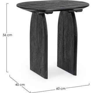 mutoni Table d'appoint Monterrey noir 60x45  