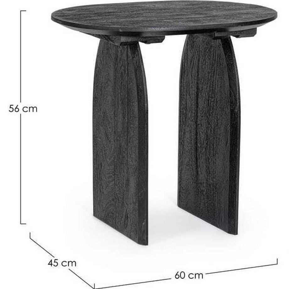 mutoni Table d&#039;appoint Monterrey noir 60x45  