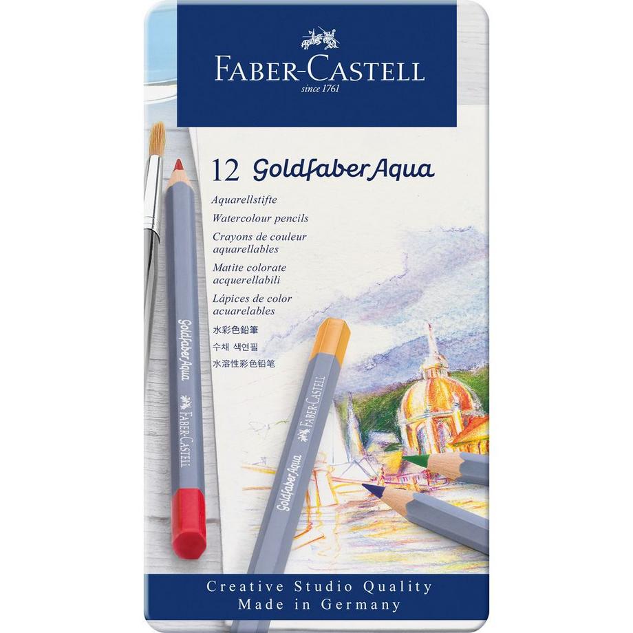 Faber-Castell FABER-CASTELL Goldfaber Aquarellstift 114612 12er Metalletui  