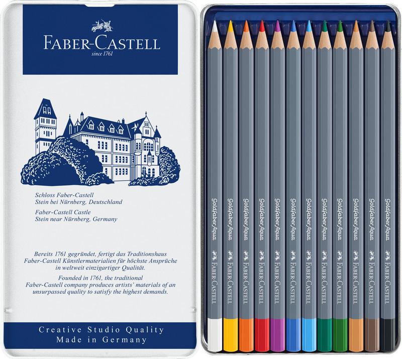 Faber-Castell FABER-CASTELL Goldfaber Aquarellstift 114612 12er Metalletui  