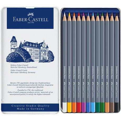 Faber-Castell FABER-CASTELL Goldfaber Aquarellstift 114612 12er Metalletui  