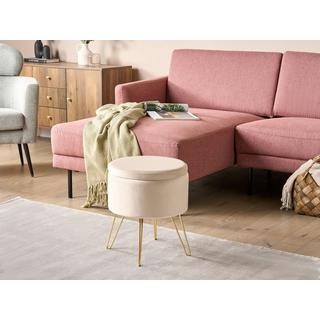 Beliani Pouf aus Samtstoff Modern SILAS  