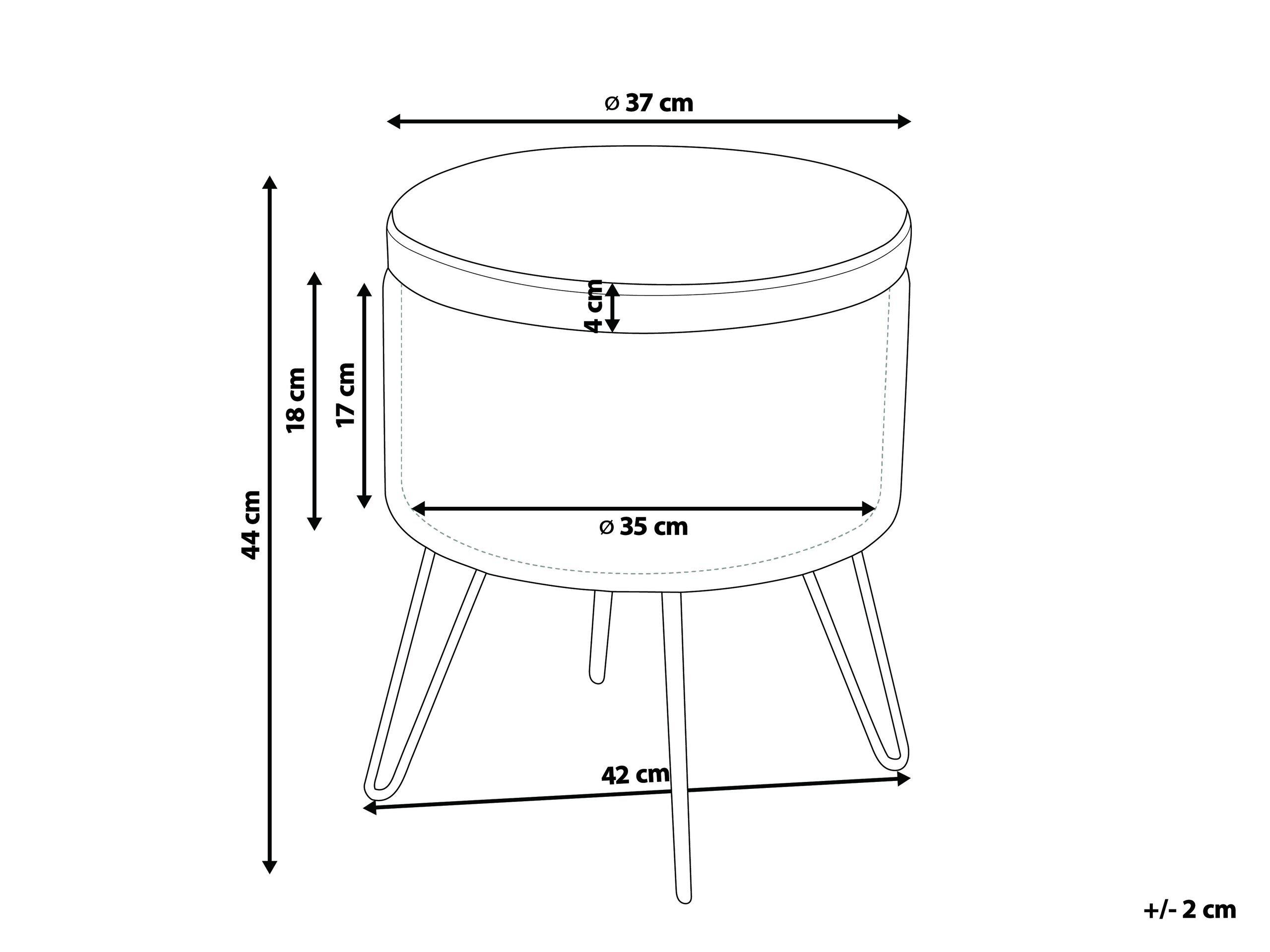 Beliani Pouf en Velluto Moderno SILAS  