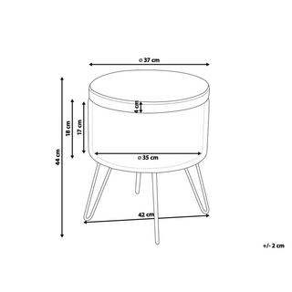 Beliani Pouf en Velluto Moderno SILAS  