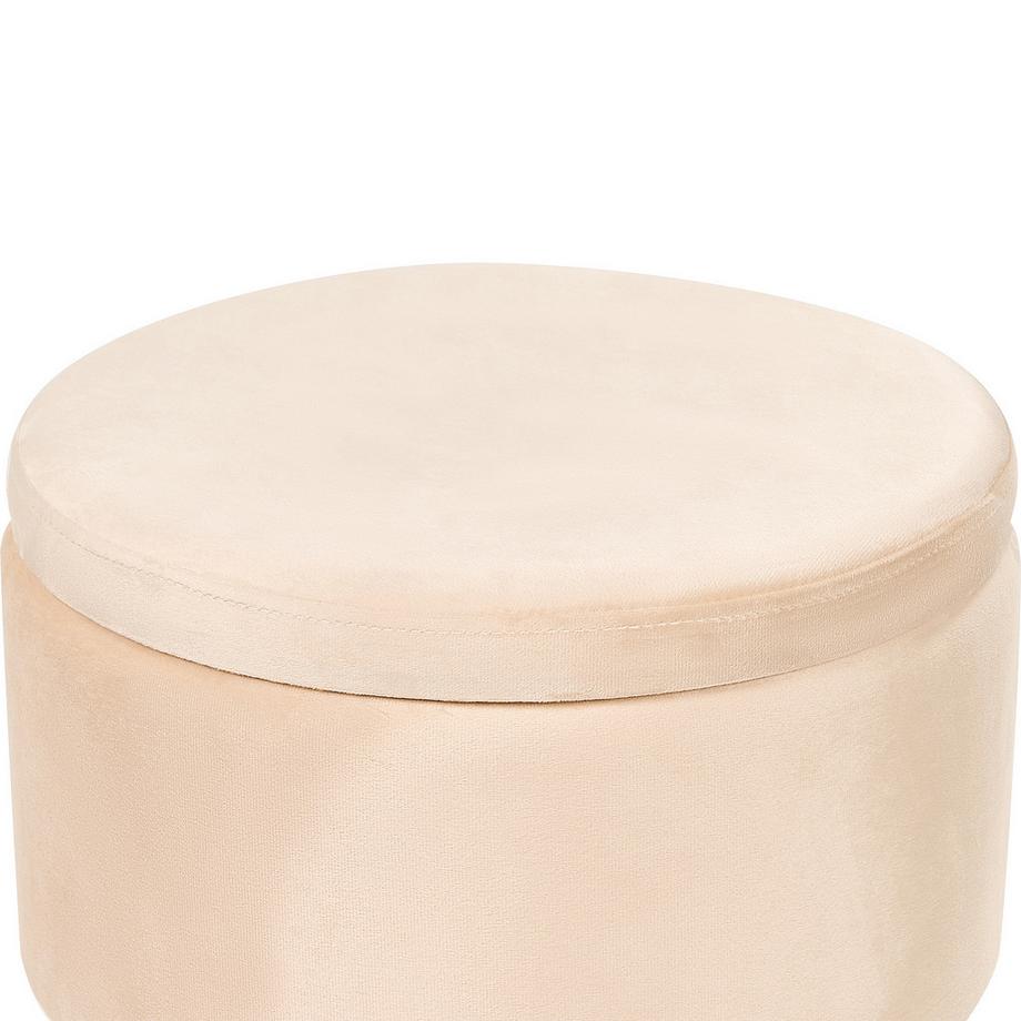 Beliani Pouf contenitore en Velluto  SILAS  