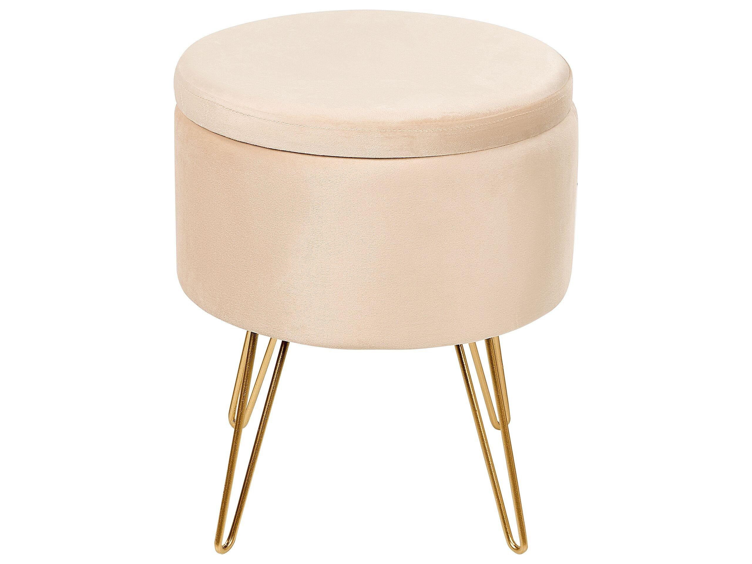 Beliani Pouf aus Samtstoff Modern SILAS  