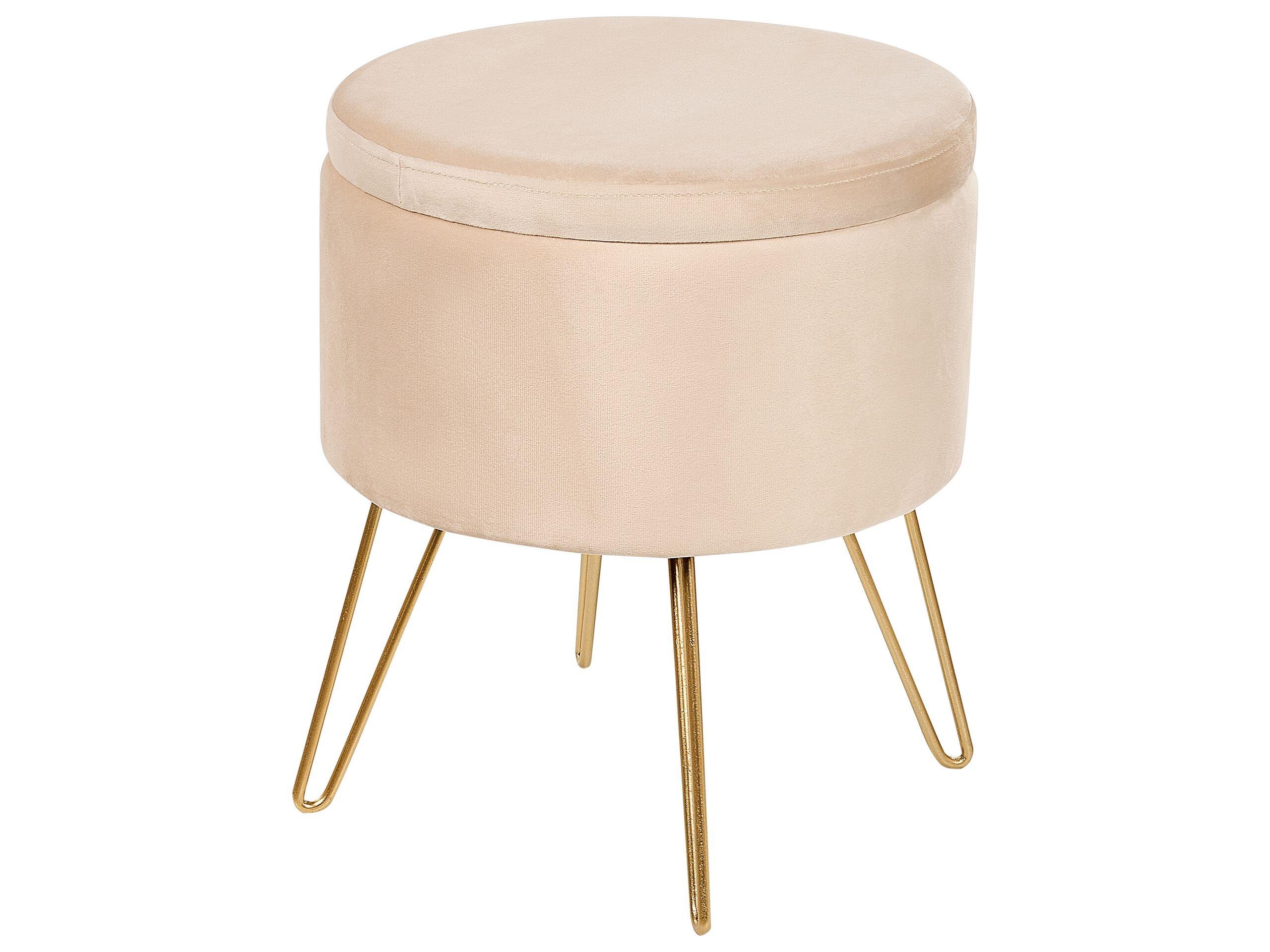 Beliani Pouf aus Samtstoff Modern SILAS  