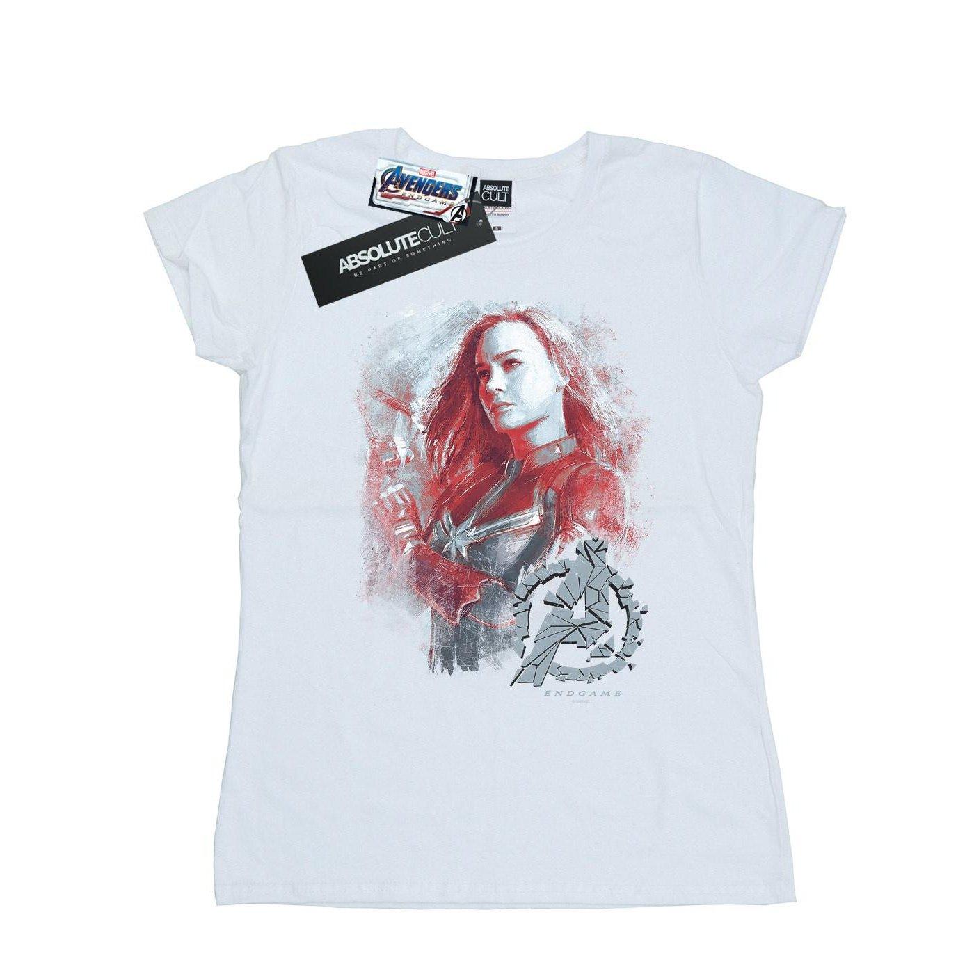 Image of Avengers Endgame Captain Brushed Tshirt Damen Weiss S