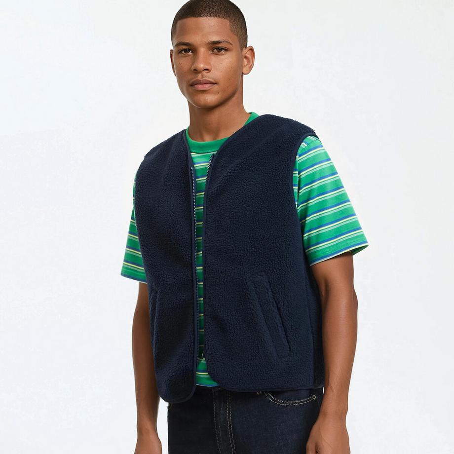 Grobstrickcardigan mit Reissverschluss