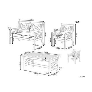 Beliani Set divani con tavolino en Legno d'acacia Classico BALTIC  