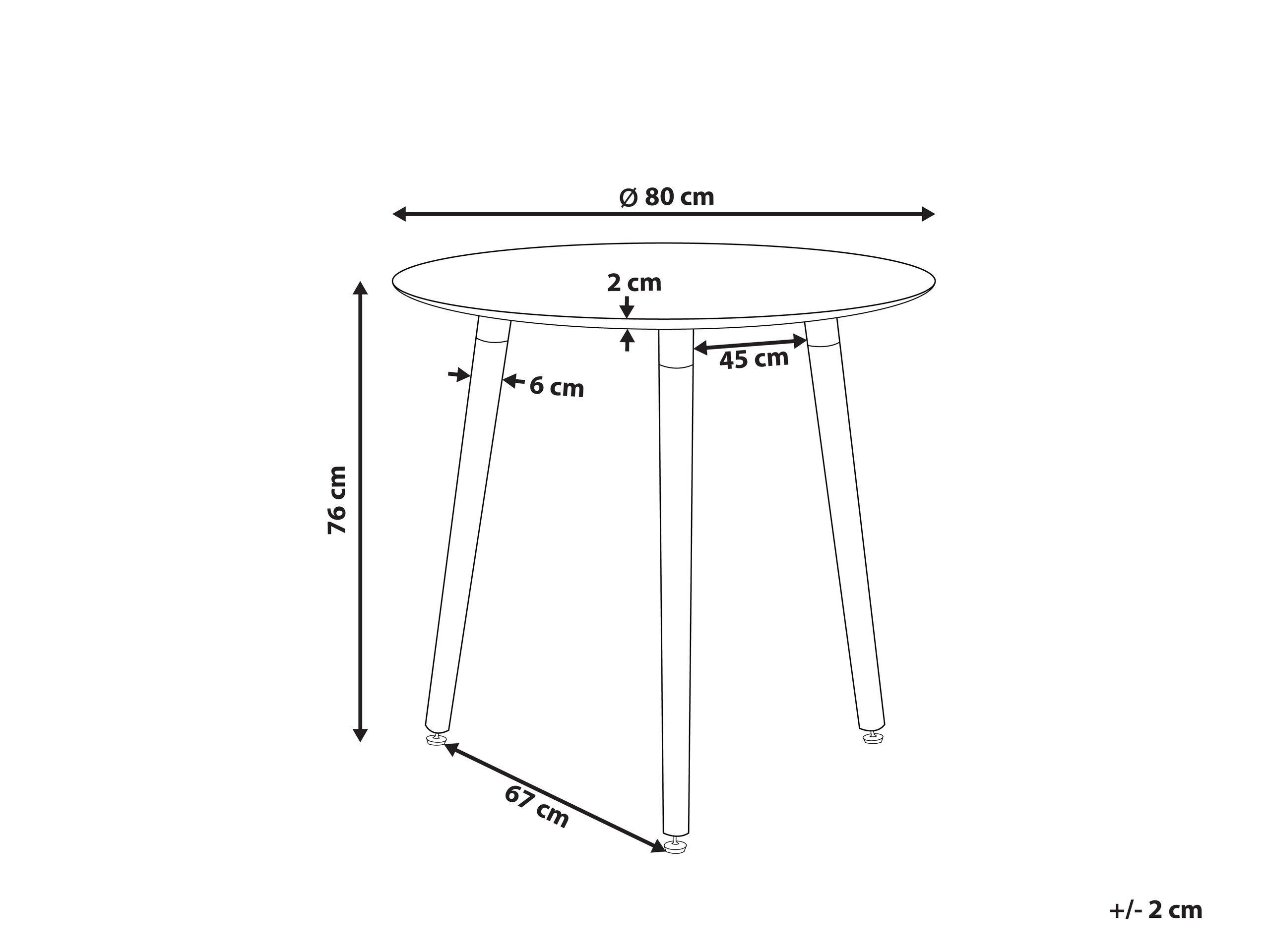 Beliani Table de repas en MDF Moderne BOMA  