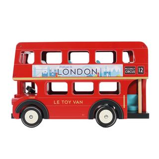 Le Toy Van  Budkins Roter Doppeldecker-Spielzeugbus mit Fahrer-Spielfigur 
