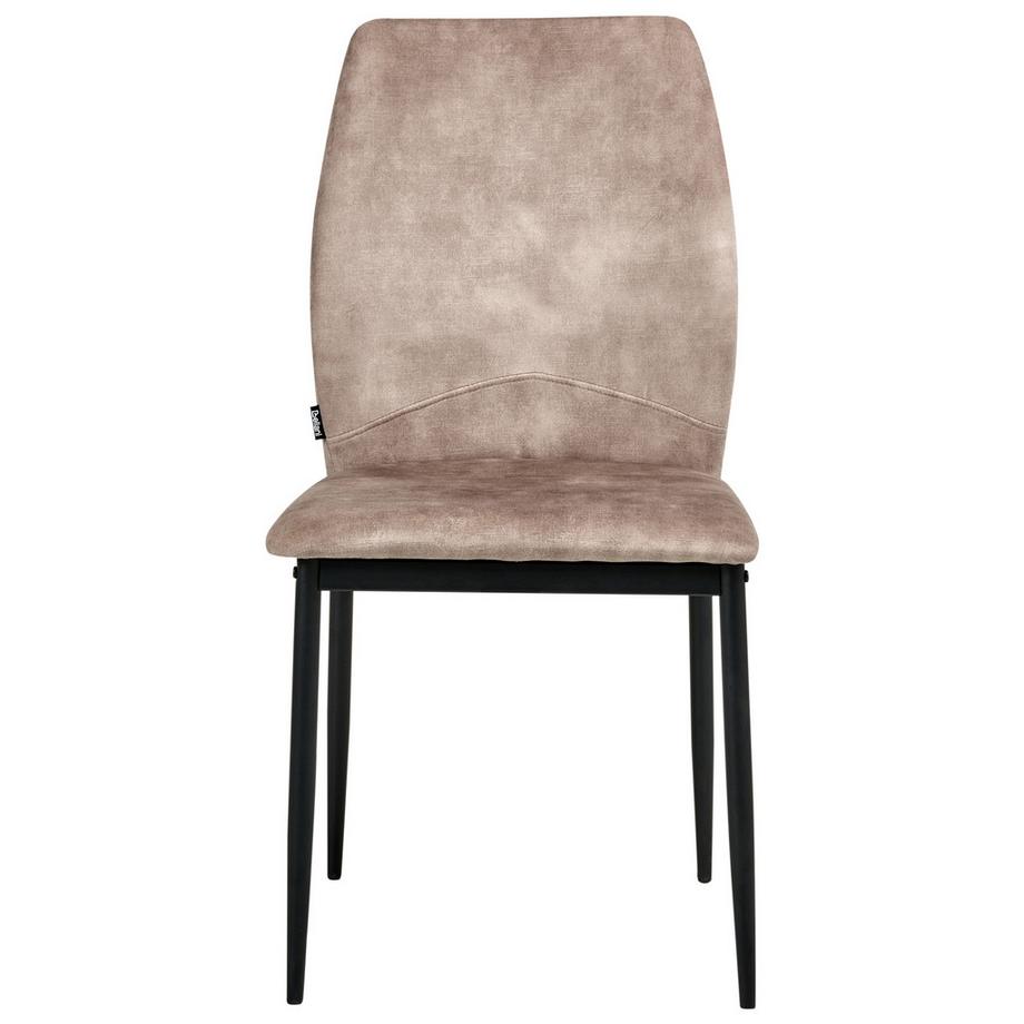 Beliani Lot de 4 chaises de salle à manger en Tissu  ROCHEPORT  