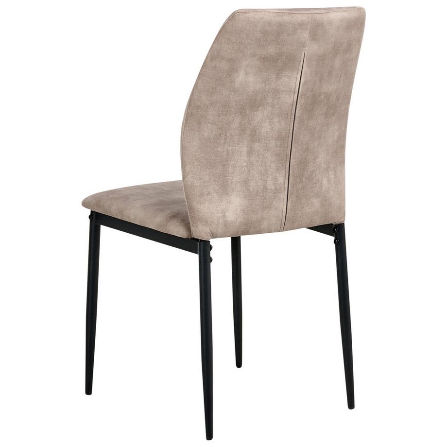 Beliani Lot de 4 chaises de salle à manger en Tissu  ROCHEPORT  