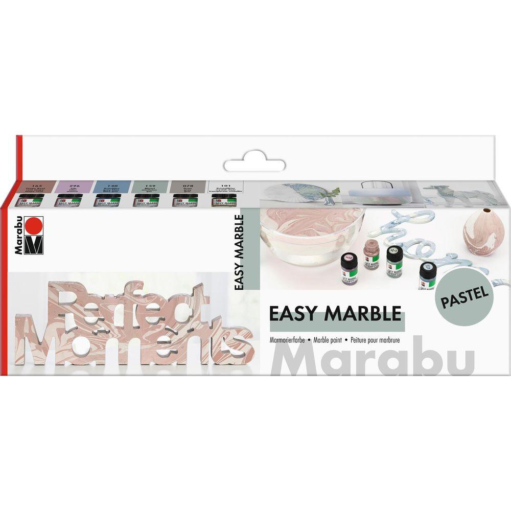 Image of Easy Marble Pastellfarbe 90 ml 6 Stück(e) Multicolor