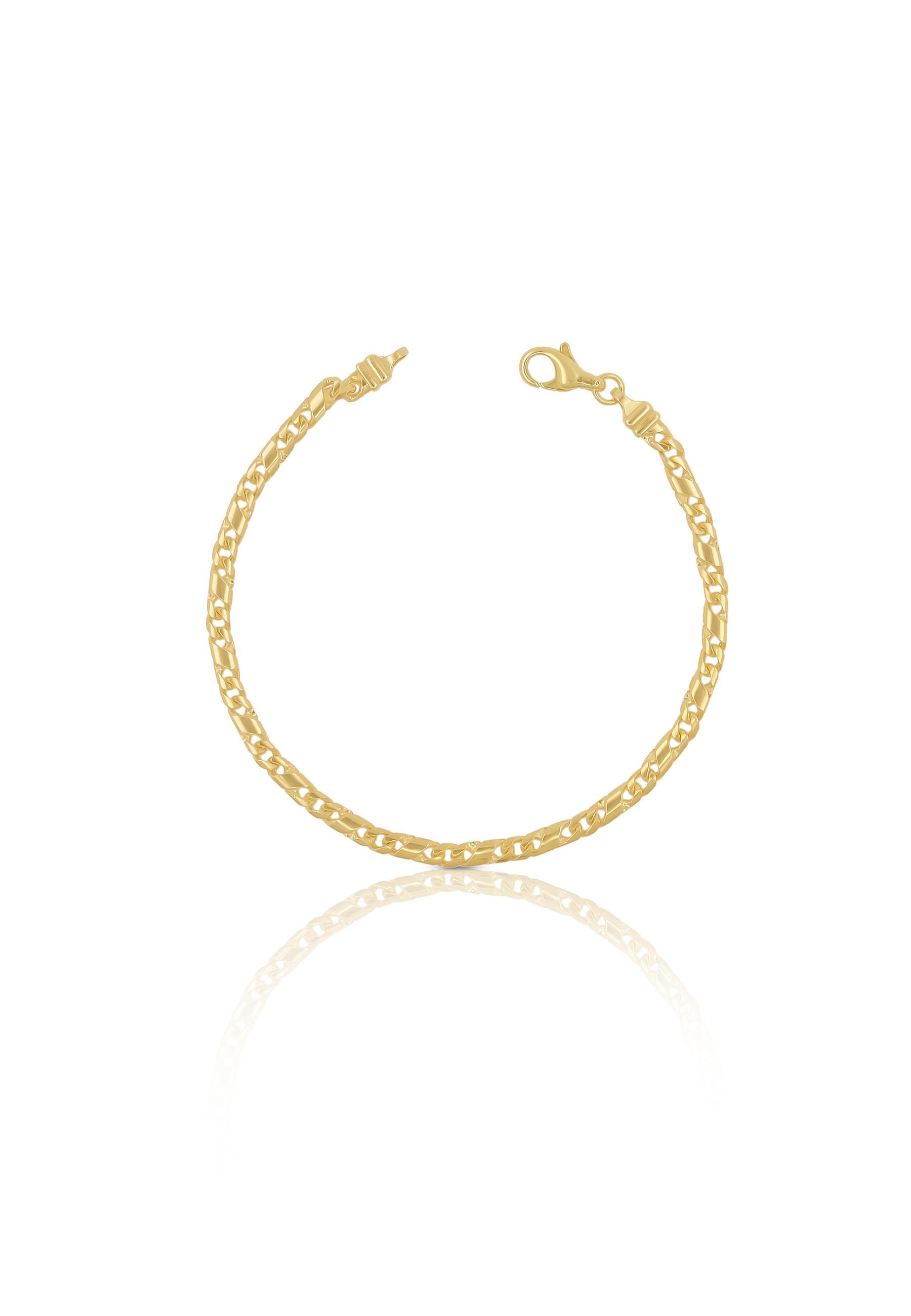 MUAU Schmuck  Bracelet 8er-Kette Gelbgold 750, 3.2mm, 21cm 