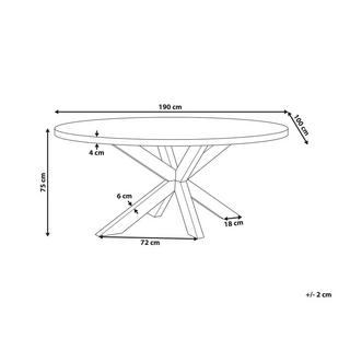 Beliani Table de jardin en Fibre-ciment Industriel ORISTANO  