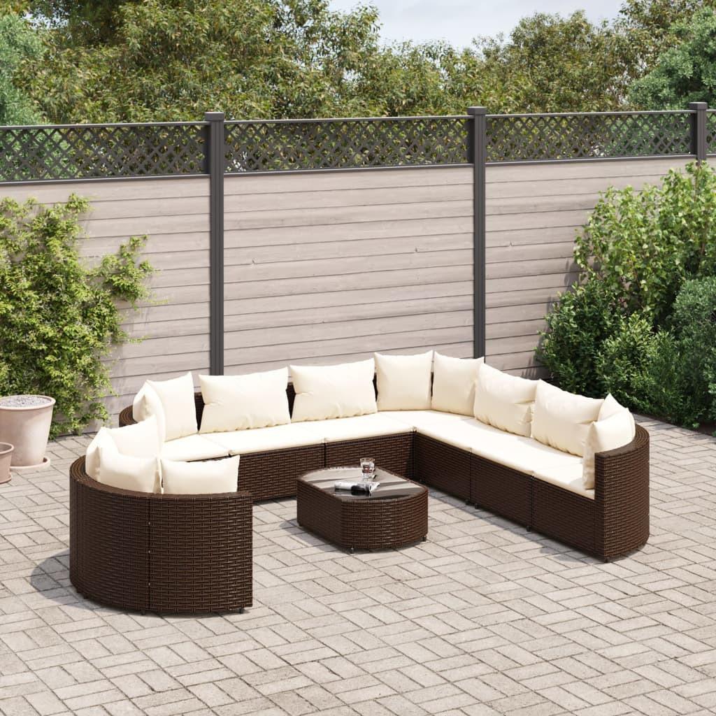 VidaXL Gartensofagarnitur poly-rattan  