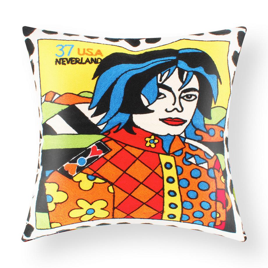 2 Stk. Kissenbezüge Art USA Neverland