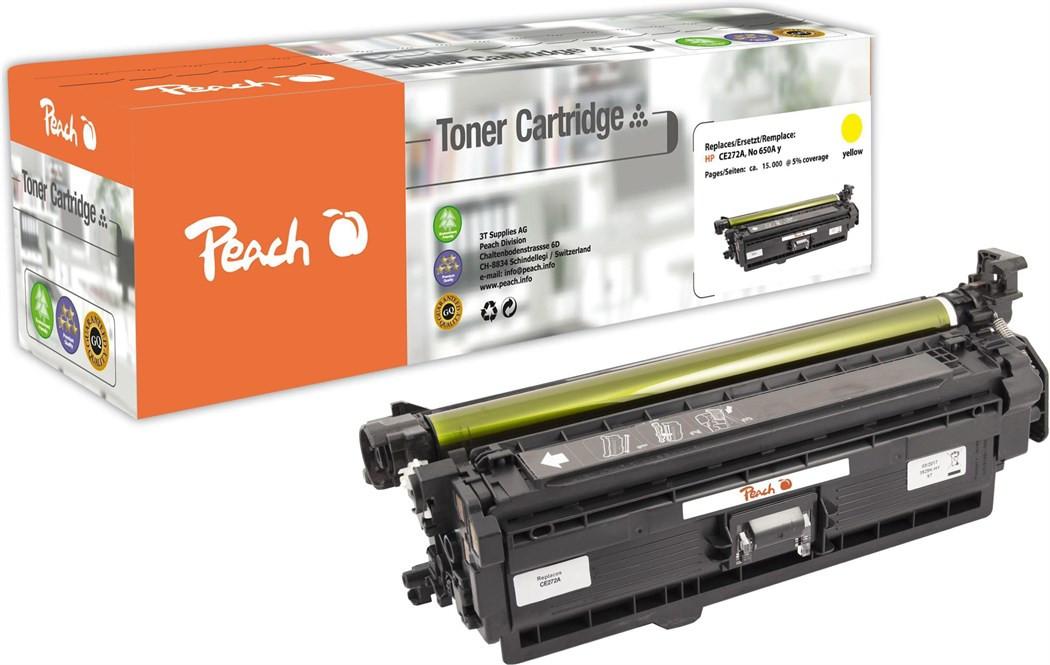 Peach  Toner HP CE272A Nr. 650A yellow 15'000 Seiten 