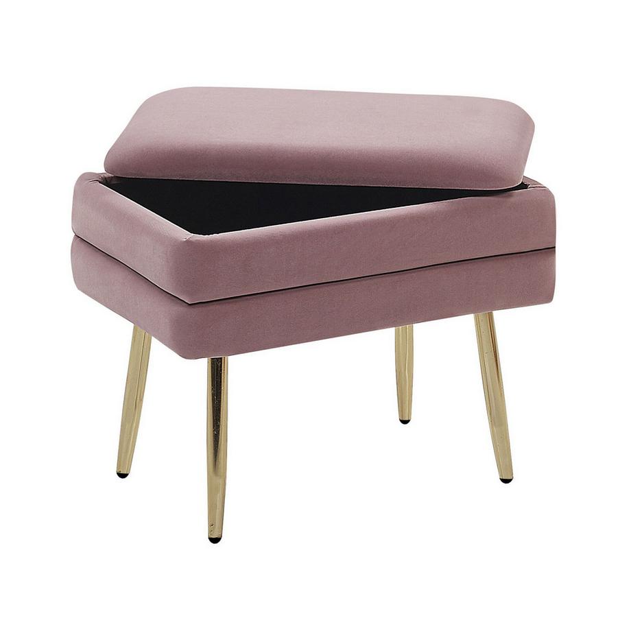 Beliani Truhenbank aus Samtstoff Modern ODESSA  