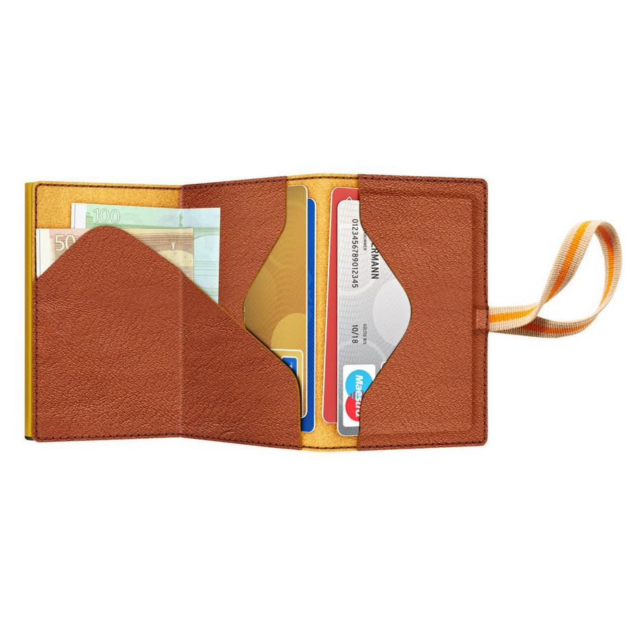 Tru Virtu Portefeuille Click & Slide Strap Cross Caramba Brun Sahara Or  