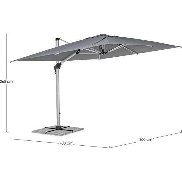 mutoni Sonnenschirm Ines 300x400 eloxiert-dunkelgrau  