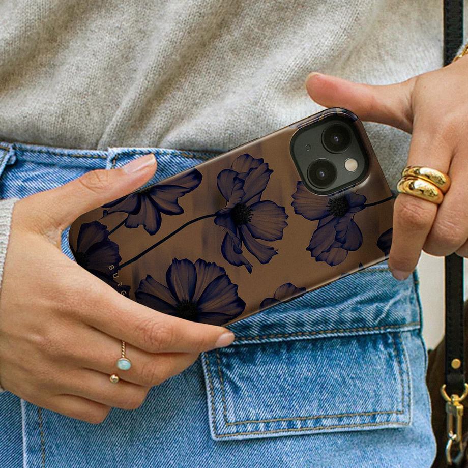 Burga  Custodia MagSafe per iPhone 15 Elegante Motivo Velvet Night 