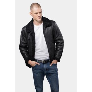 GÖTTIG.  Blouson en cuir Shearling Aviator B3 - Noir 