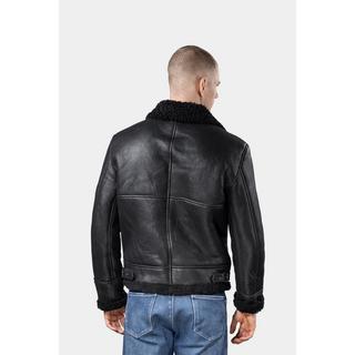 GÖTTIG.  Blouson en cuir Shearling Aviator B3 - Noir 