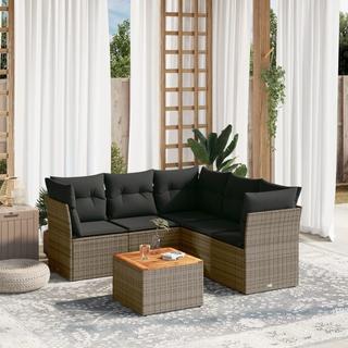 VidaXL set divano da giardino Polirattan  