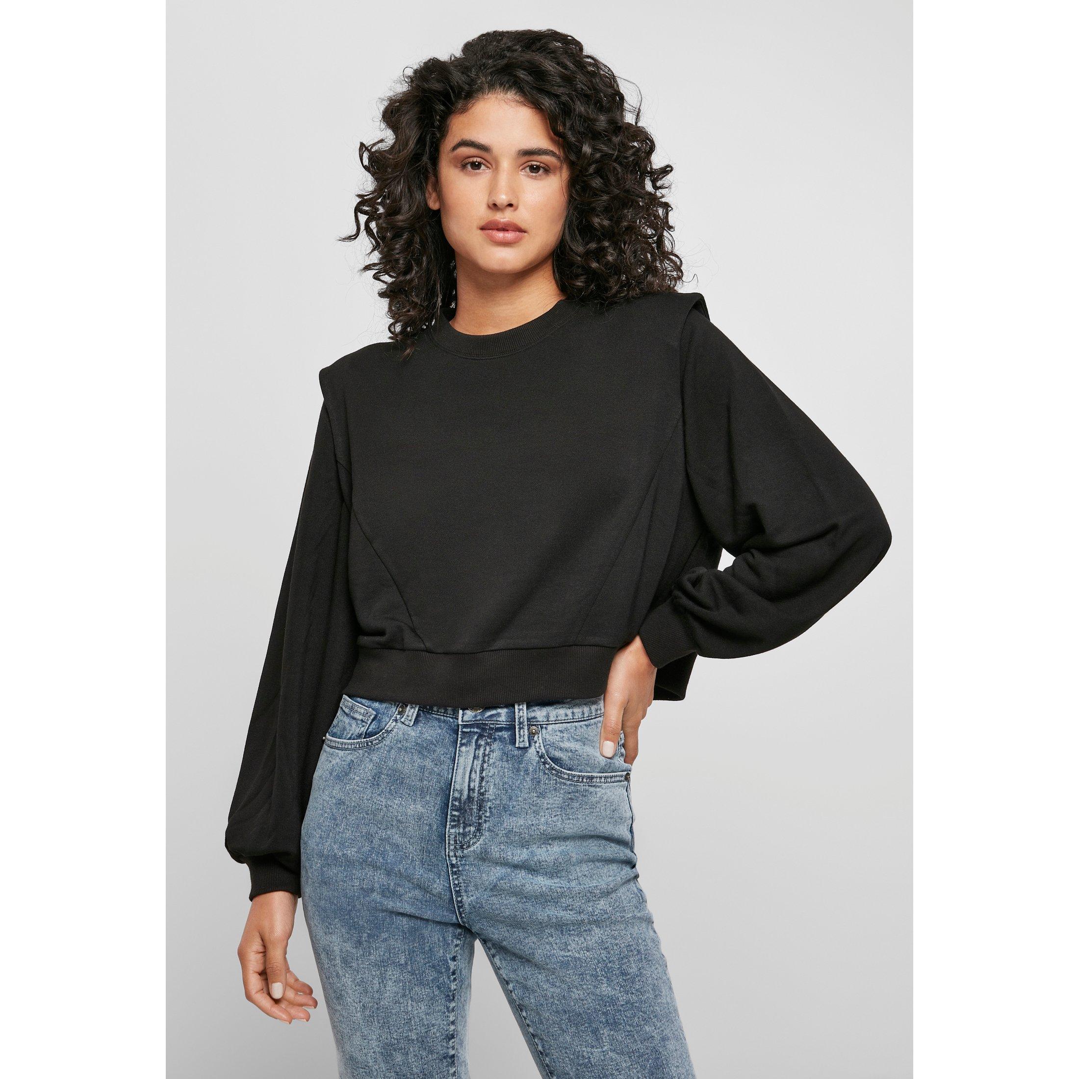 URBAN CLASSICS  sweatshirt rundhalsausschnitt ded shoulder modal terry (grandes tailles) 