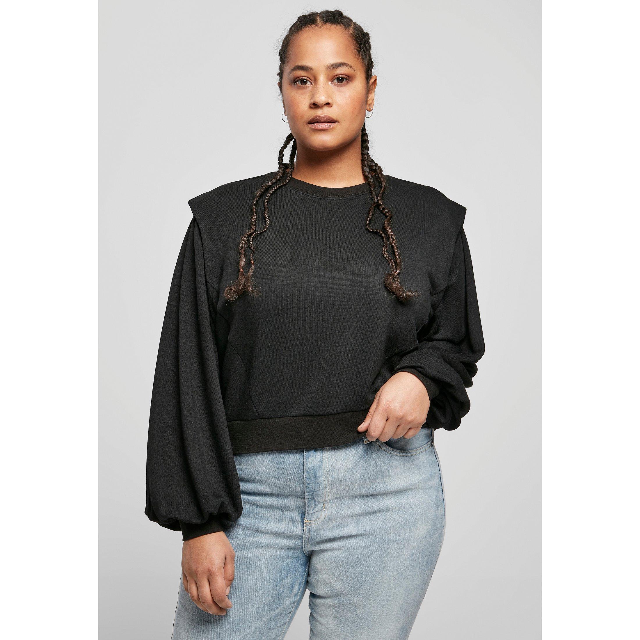 URBAN CLASSICS  sweatshirt rundhalsausschnitt ded shoulder modal terry (grandes tailles) 