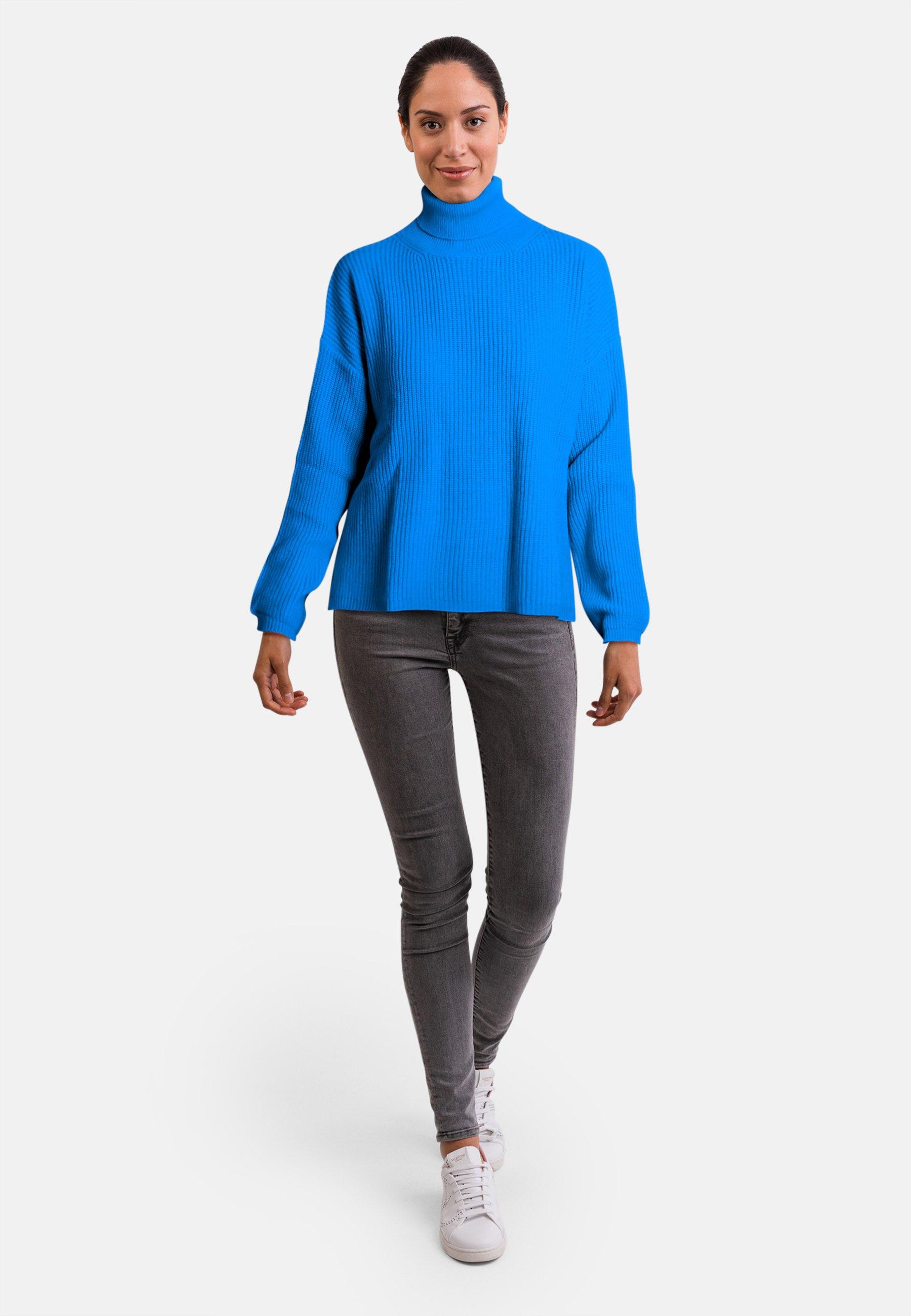 CASH-MERE.CH  Wolle Kaschmir Oversize Style Rollkragen Pullover 