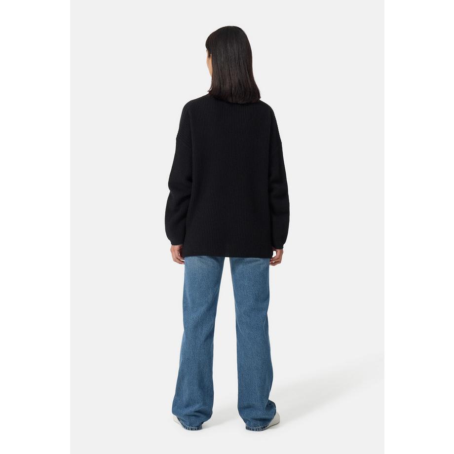 CASH-MERE.CH Wolle Kaschmir Oversize Style Rollkragen Pullover  