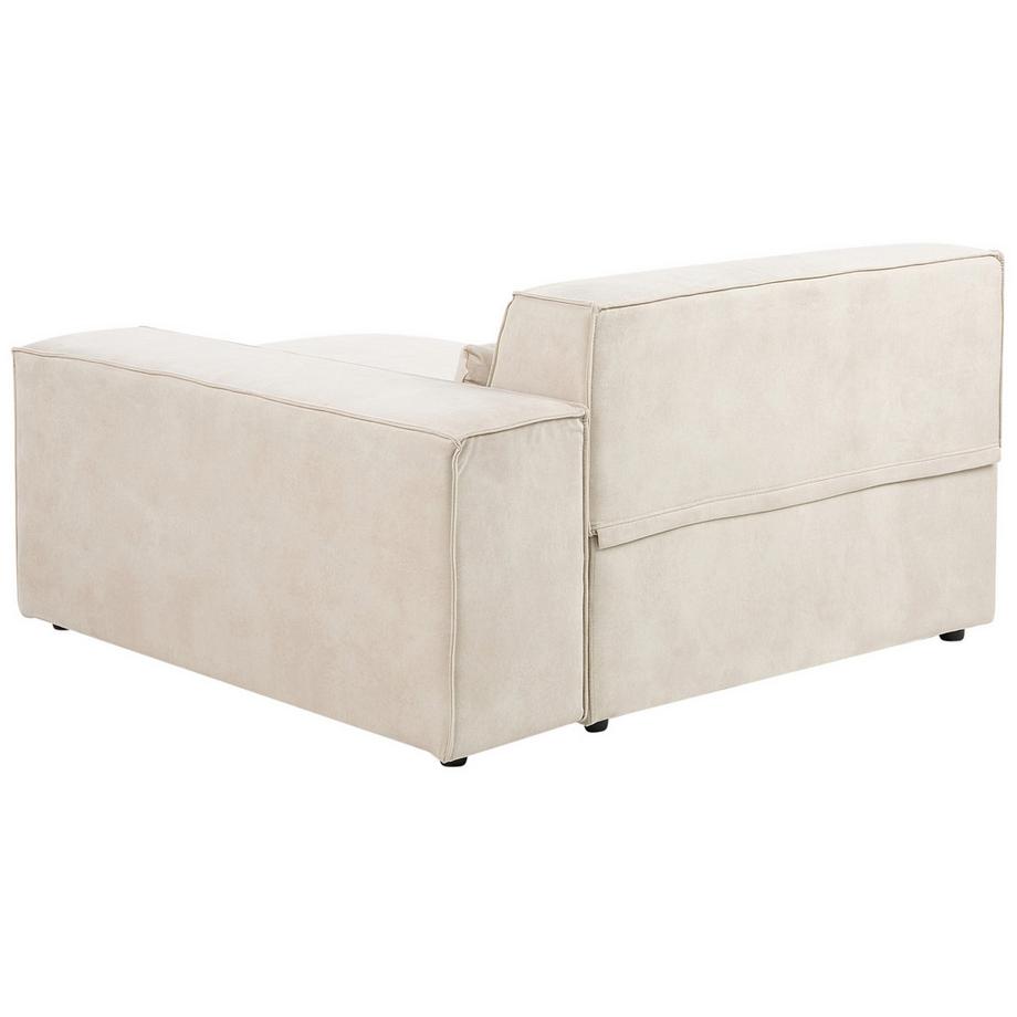 Beliani Chaise longue côté gauche en Velours  HELLNAR  