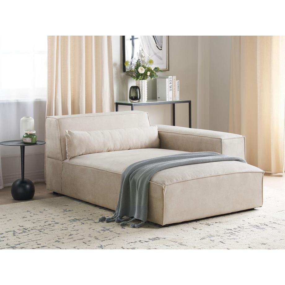 Beliani Chaise longue côté gauche en Velours  HELLNAR  